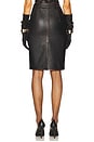 view 4 of 6 The Leather Pencil Skirt in Black Distressed