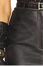 view 6 of 6 The Leather Pencil Skirt in Black Distressed