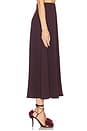 view 3 of 6 The Heavy Crepe Midi Skirt in Eggplant