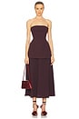 view 5 of 6 The Heavy Crepe Midi Skirt in Eggplant