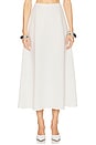 view 1 of 6 The Heavy Crepe Midi Skirt in Ivory