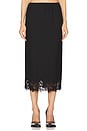 view 1 of 6 Suit Midi Skirt With Lace in Black