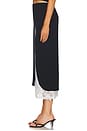 view 3 of 6 The Midi Pencil Skirt With Lace & Poplin in Black