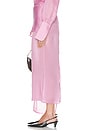 view 3 of 6 The Silk Gazar Skirt With Drape in Ash Rose