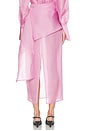 view 4 of 6 The Silk Gazar Skirt With Drape in Ash Rose