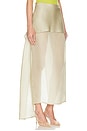 view 2 of 6 The Silk Gazar Skirt With Drape in Stone