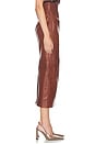 view 3 of 6 The Svelte Leather Midi Skirt in Cognac