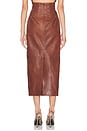 view 4 of 6 The Svelte Leather Midi Skirt in Cognac