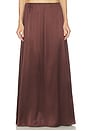 view 1 of 6 The Silk Charmeuse Maxi Skirt in Fudge