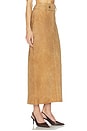 view 3 of 7 Suede Column Skirt in Caramel