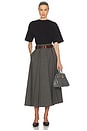 view 5 of 6 JUPE WOOL BLEND PLEATED in Medium Heather Grey