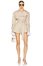 view 2 of 4 The Short Trench Jumpsuit in Khaki