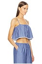 view 2 of 5 Pinstripe Poplin Camisole in Blue Pinstripe