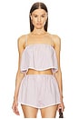 view 1 of 5 Wide Stripe Poplin Camisole in Mauve Stripe