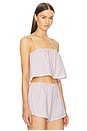 view 2 of 5 Wide Stripe Poplin Camisole in Mauve Stripe