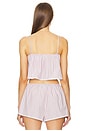 view 3 of 5 Wide Stripe Poplin Camisole in Mauve Stripe