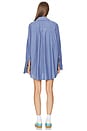 view 3 of 4 Pinstripe Poplin Oversized Shirt in Blue Pinstripe