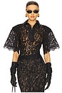 view 1 of 4 The Lace Shirt With Shoulder Pad in Black
