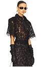 view 2 of 4 The Lace Shirt With Shoulder Pad in Black