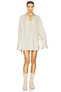 view 1 of 6 Pinstripe Poplin Oversized Shirt in Cream & Black Stripe