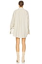 view 4 of 6 Pinstripe Poplin Oversized Shirt in Cream & Black Stripe