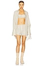view 5 of 6 Pinstripe Poplin Oversized Shirt in Cream & Black Stripe