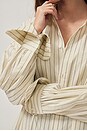 view 6 of 8 Pinstripe Poplin Oversized Shirt in Cream & Black Stripe