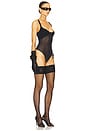 view 3 of 4 Sheer Knit Bodysuit in Black