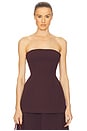 view 1 of 4 The Heavy Crepe Tunic Top in Eggplant