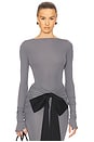 view 1 of 5 Matte Jersey Long Sleeve Top in Graphite
