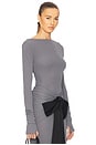 view 2 of 5 Matte Jersey Long Sleeve Top in Graphite