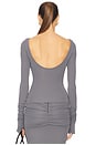 view 3 of 5 Matte Jersey Long Sleeve Top in Graphite