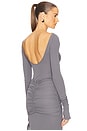 view 4 of 5 Matte Jersey Long Sleeve Top in Graphite