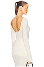 view 1 of 5 Matte Jersey Long Sleeve Top in Swiss Cream