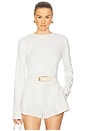 view 1 of 4 The Rib Long Sleeve Tee in Natural White