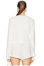 view 3 of 4 The Rib Long Sleeve Tee in Natural White