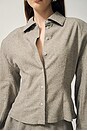 view 6 of 8 The Tweed Overshirt in Taupe Melange