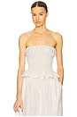 view 1 of 4 The Smocked Tunic in Silk And Wool in Ivory