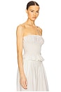 view 2 of 4 The Smocked Tunic in Silk And Wool in Ivory