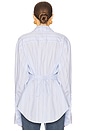 view 4 of 5 Stripe Poplin Lace Back Shirt in Blue Multi Stripe