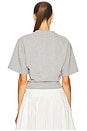 view 3 of 4 The Sculpted Tee in Thick Jersey in Heather Grey