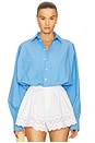 view 1 of 4 Bubble Shirt in Tech Poplin in Classic Blue