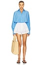 view 4 of 4 Bubble Shirt in Tech Poplin in Classic Blue