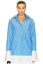 view 2 of 5 Classic Oversized Shirt in Tech Poplin in Classic Blue