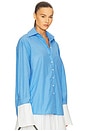 view 3 of 5 Classic Oversized Shirt in Tech Poplin in Classic Blue