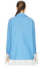 view 4 of 5 Classic Oversized Shirt in Tech Poplin in Classic Blue