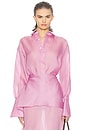 view 1 of 4 The Silk Gazar Shirt in Ash Rose