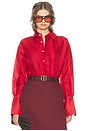 view 1 of 4 The Silk Gazar Shirt in Rouge