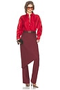 view 4 of 4 The Silk Gazar Shirt in Rouge