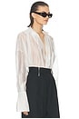view 2 of 4 The Poet Blouse in White